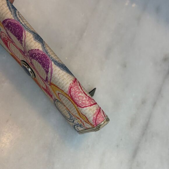 Coach Wallet Poppy Dream Multi-Color Scribble Logo Clutch Wallet - Picture 12 of 16